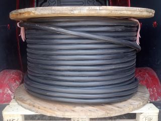 Kábel NAYY-J 4x120 a KOPOFLEX 75 k nemu pripravené k odberu pre zákazníka ✅ #nayycable #koposkolin #kopoflex #elektrosiete